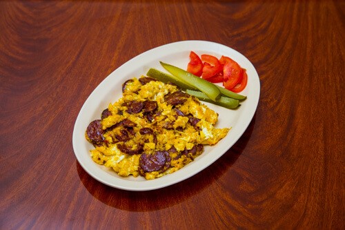 Sujuk and Egg Plate