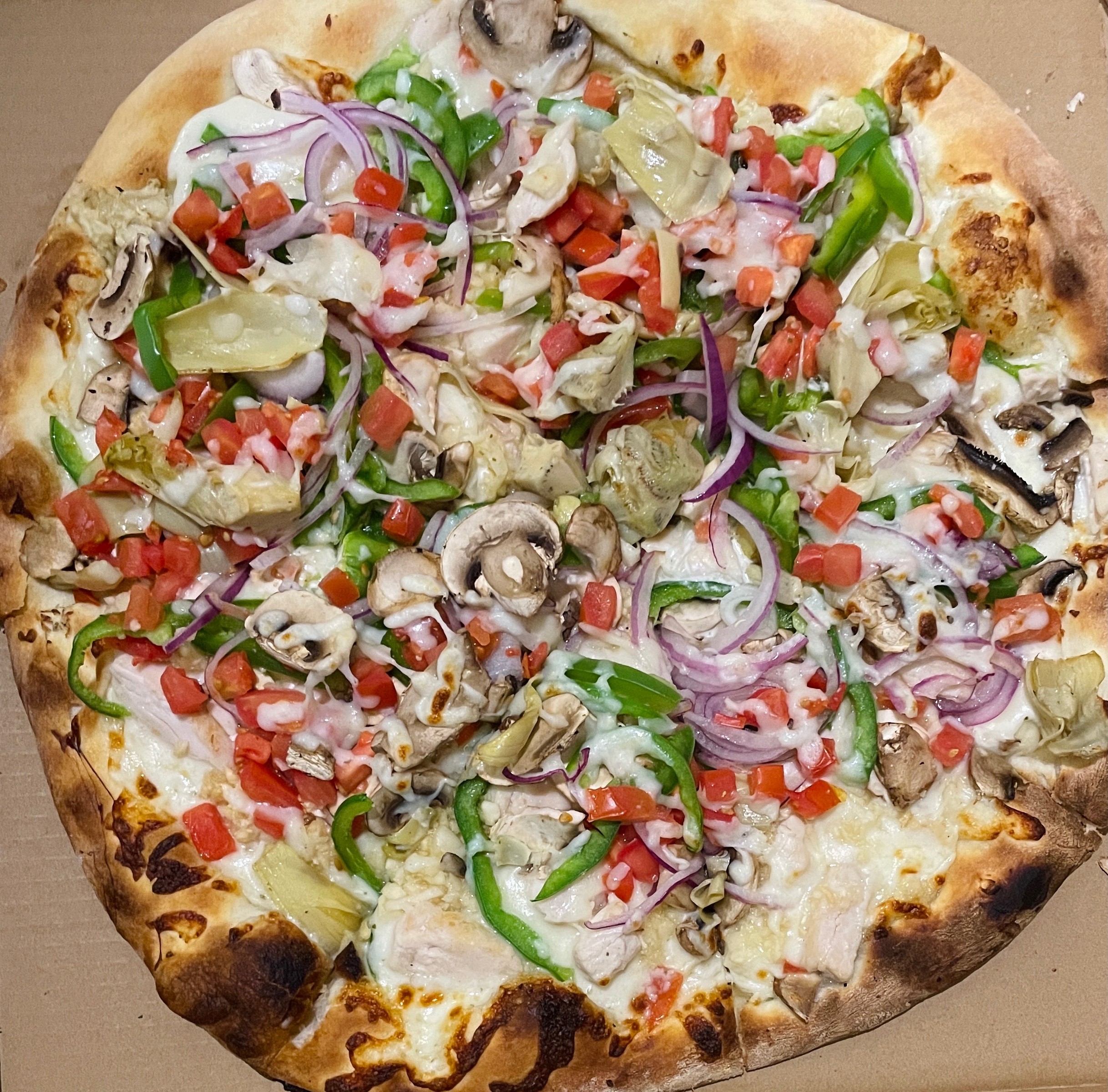 Garlic Chicken Pizza