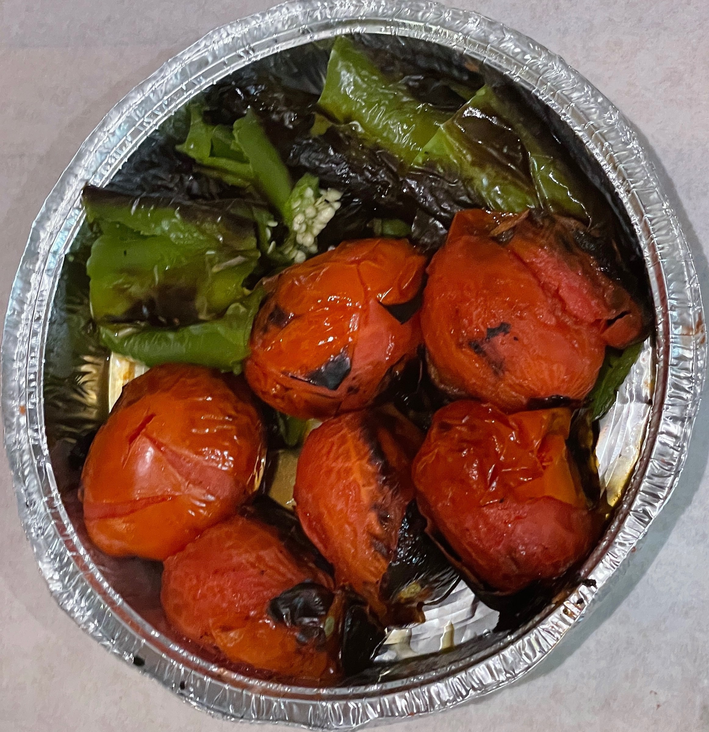 Grilled Green Peppers